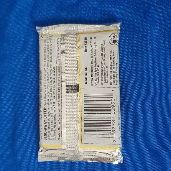 4/$20 1993 MLB Conlon Collection Baseball Cards opened pack 15 cards - Picture 3 of 9